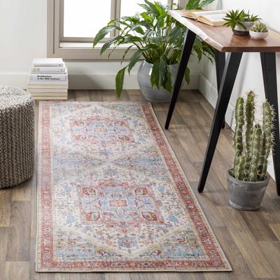 Selbyville 8'10" x 12' Traditional Emerald/Peach/Navy/Ivory/Light Beige/Light Blue/Olive/Rust/Brick Red/Light Green/Light Blue/Beige Area Rug - Boutique Rugs