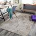 Windale 7'10" x 10' Modern Light Gray/Brown/Dark Blue/Gray/Mustard/Off White/Navy/Dark Red Area Rug - Hauteloom