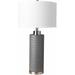 Glasco 31"H x 16"W x 16"D Traditional White/Gray Table Lamp - Hauteloom