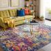 Cranleigh 6'7" x 9' Modern Burnt Orange/Navy/Fuchsia/Gray/Light Beige/Light Blue/Mustard/Light Slate Area Rug - Hauteloom