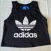Adidas Tops | Adidas Tank Top Crop Tshirt Size Small | Color: Black/White | Size: S
