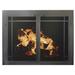 Ebern Designs Acee Cabinet Style Steel Fireplace Door Steel in Black | 28 H x 39 W x 3 D in | Wayfair 2125D39F5F844E23920E0E3D784E5A5B