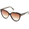Tom Ford Unisex Adults’ FT0518 53F 58 Sunglasses, Brown (Avana Bionda/Marrone Grad)