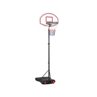 Basketballständer Basketballkorb mit Ständer Korbanlage Höhenverstellbar von 159 bis 214 cm - Rot