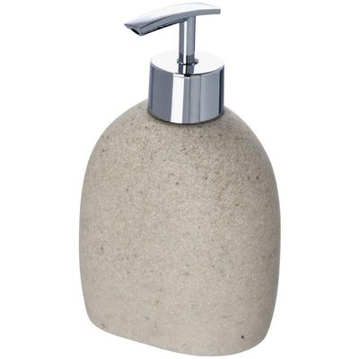 WENKO Seifenspender Puro Natur, ca. 295 ml, Beige, Polyresin beige