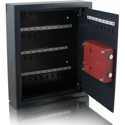 Safe Tresor elektronisch Schlüsselsafe Schlüsselkasten Schlüsselboard Grau Image