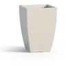 Vaso quadrato in resina mod. Parodia 33x33 cm h 50 bianco