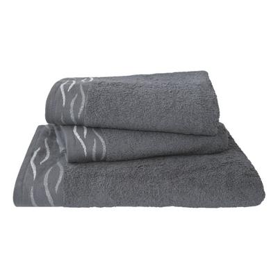 dyckhoff 2er-Pack Frottier-Handtücher »Wave« 50 x 100 cm grau, 50 cm Image