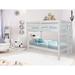 Harriet Bee Treva Twin Over Twin Bunk Bed Wood in White | 61.5 H x 41.5 W x 81.5 D in | Wayfair 502963D3739C4705B475CDDB2A5BCFA5