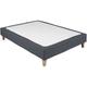 Cache-sommier coton jersey anthracite 180x200 - Anthracite