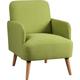 Altobuy - teodore - Fauteuil Rembourré Tissu Vert - Vert