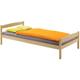 Lit simple lit enfant lit adulte cadre de lit 100 x 200 cm pin lasuré hêtre - Couleur hêtre