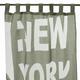 NEW YORK - Voilage motif buildings de New York vert gris 110x250 - Gris