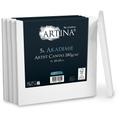 Artina - Lot de 5 Toile à peindr 280gm² Akademie Certifiées fsc 20x20x1.7 cm