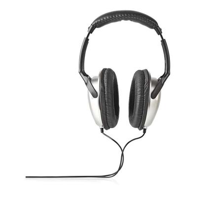 Casque Arceau Câble de 6,00 m Argent/Noir - Nedis