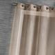 Voilage en Etamine Impression Argent Taupe 140x240 cm - Taupe