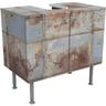 Micasia - Meuble sous vasque Shabby Industrial Metal Optics 60x55x35cm Dimension: 55cm x 60cm