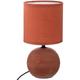 Atmosphera - Lampe céramique Timéo rose terracotta strié H25cm créateur d'intérieur - Terracotta