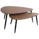 Atmosphera - Lot De 2 Tables Basses Grand Modèle Mileo Noyer