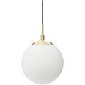 Atmosphera - Suspension boule Dris métal doré D20cm créateur d'intérieur - Blanc