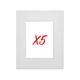 Lot de 5 passe-partouts standard blanc pour cadre et encadrement photo - Nielsen - Cadre 60 x 80 cm