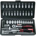 Coffret de douilles F6 1/4'' - CHROMEmat - 46 pcs - ks Tools 911.0646