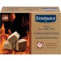 Starwax - Carrés allume-feu pour barbecue, poêle et cheminée x96