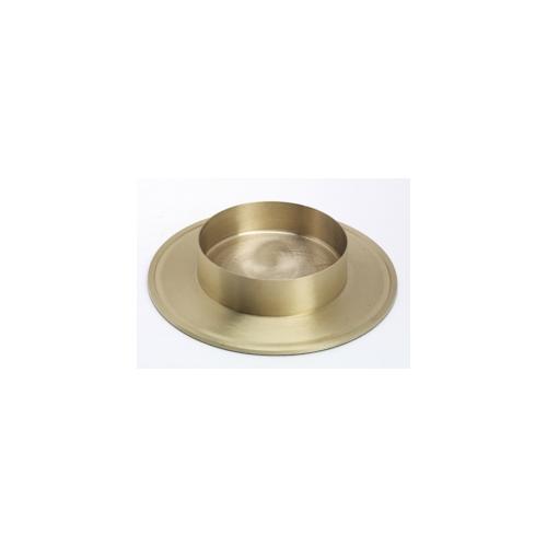 Kerzenhalter Messing Gold Matt für Ø 100 mm Kerzen, Taufkerzen, Hochzeitkerzen, Anlasskerzen