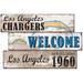 Los Angeles Chargers 24" 3-Plank Welcome Sign