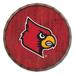 Louisville Cardinals 24" Cracked Color Barrel Top Sign