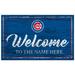 Chicago Cubs 11" x 19" Personalized Team Color Welcome Sign