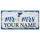 St. Louis Blues 6" x 12" Personalized Mr. & Mrs. Script Sign