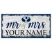 BYU Cougars 6" x 12" Personalized Mr. & Mrs. Script Sign