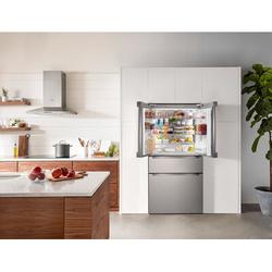 Bosch 800 Series 20.5 cu. ft. Smart Energy Star Counter Depth French Door Refrigerator w/ FlexBar, in Black/Gray/White | Wayfair B36CL80ENS