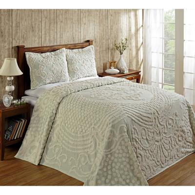Tufted Chenille Bedspread by Better Trends in Sage (Size TWIN)