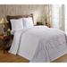 Trevor Collection Tufted Chenille Bedspread Set by Better Trends in White (Size TWIN)