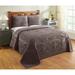 Trevor Collection Tufted Chenille Bedspread Set by Better Trends in Cocoa (Size FULL/DOUBLE)