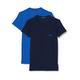Emporio Armani Men's Multipack-Monogram 2pack T-Shirt, Blue (Marine/Oltremare 66735), Medium