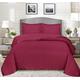 B&B Bedspreads King Size Embossed Pattern Reversible Sofa Throws Bed Spread King Size Bedding Bed Cover - 3piece Bed Throws Bedspreads + Two Decorative Pillow Cases (Osca Burgundy)