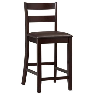 Triena Collection Soho Counter Stool, 24"H by Linon Home Décor in Espresso