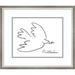 Vault W Artwork Dove of Peace by Pablo Picasso - Picture Frame Print on Paper in Black/White | 13 H x 15 W x 2 D in | Wayfair