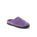 Wide Width Women's Darcy Velour Clog W/Quilted Cuff Slipper by Dearfoams in Smokey Purple (Size XL W)