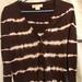 Michael Kors Tops | 3 For 25.00 Auth. Michael Kors3/4 Sleeve Tie Dye Shirt | Color: Brown/White | Size: Mp