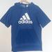 Adidas Shirts | Adidas Short Sleeve Pull Over Hoodie, Size M, Nwt | Color: Blue/White | Size: M