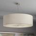 Textile™ Classic 48"W Nickel White Drum Pendant Light