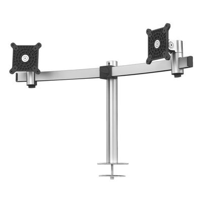 Monitorhalter mit Tischdurchführung für 2 Monitore metallic-silber, Durable, 78x44.5x19 cm