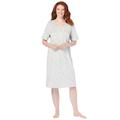 Plus Size Women's Print Sleepshirt by Dreams & Co. in Heather Grey Stars (Size 3X/4X) Nightgown