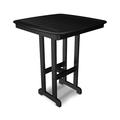 POLYWOOD® Nautical Bar Table Plastic/Wicker/Rattan in Black | 42 H x 36.75 W x 36.75 D in | Outdoor Furniture | Wayfair NCBT37BL