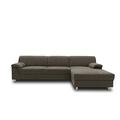 Domo. Collection Jamie Ecksofa, Sofa in L-Form, Couch Polsterecke, Moderne Eckcouch, grau, 251x150x72 cm