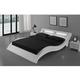 Concept-usine - Cadre de lit en pu blanc avec led intégrées 140x190cm paddington - white
